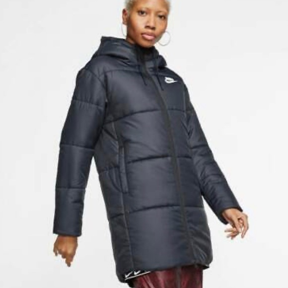 NIKE! SPORTSWEAR Thermal Hooded Puffer Parka Coat - Picture 4 of 16